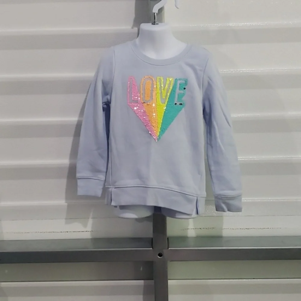 Flip sequins LOVE‎ sweatshirt 4/5T